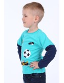 Jungenbluse mit nautischem Fußballmotiv NDZ9092 – Online-Shop – Boutique